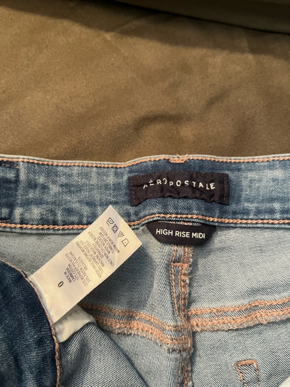 Aeropostale Light Blue Distressed Jean Shorts - Picture 3 of 5